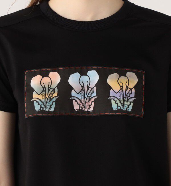 CABaN「スビンコットン ELEPHANTグラデーションプリントTシャツ」|Tシャツ・カットソー|