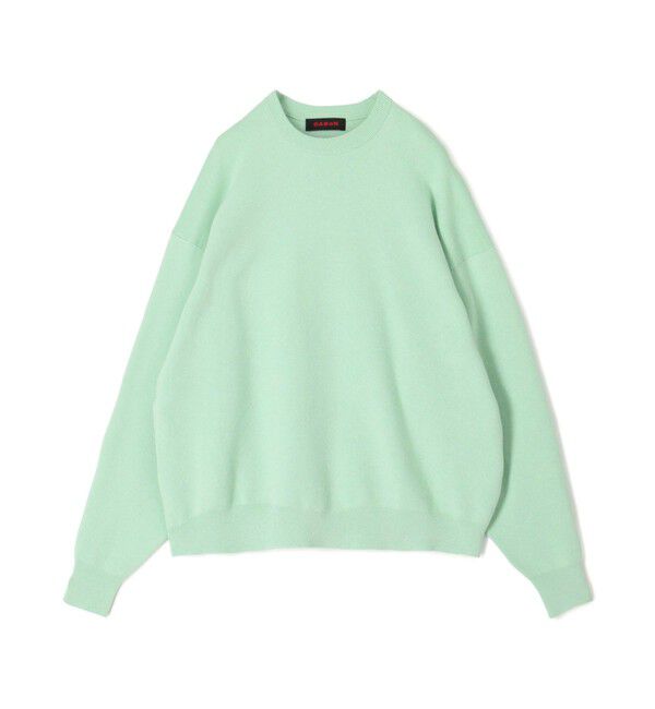 CABaN「コットンカシミヤ クルーネックプルオーバー」|ニット・セーター|51 ライトグリーン