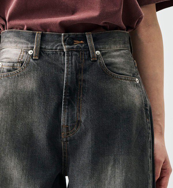 Edition「ブラックデニム バルーンパンツ」|デニム|