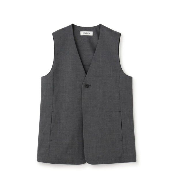 Edition「Super140&rsquo;sトロピカルウール ベスト」|ベスト・ジレ|17 チャコールグレー