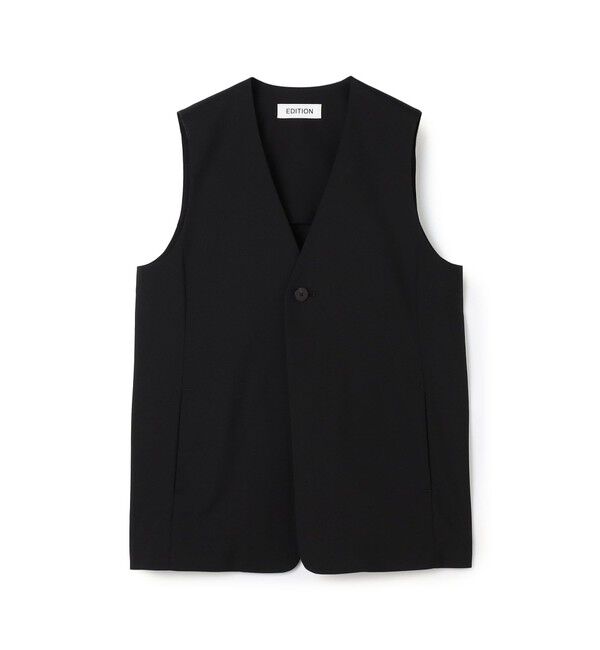 Edition「Super140&rsquo;sトロピカルウール ベスト」|ベスト・ジレ|19 ブラック