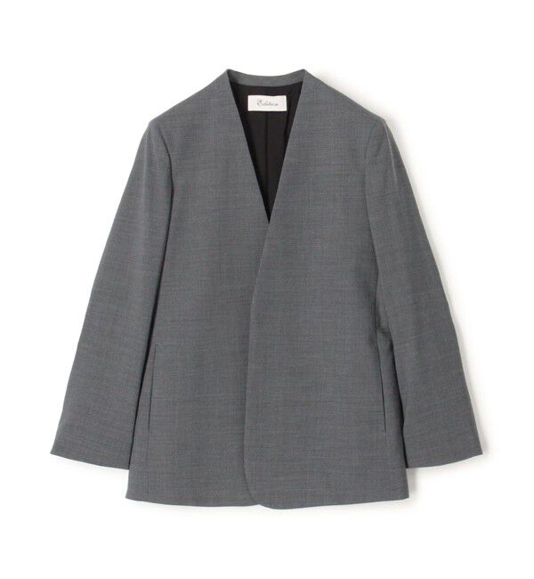 Edition「Super140&rsquo;sトロピカルウール ノーカラージャケット」|ノーカラージャケット|17 チャコールグレー