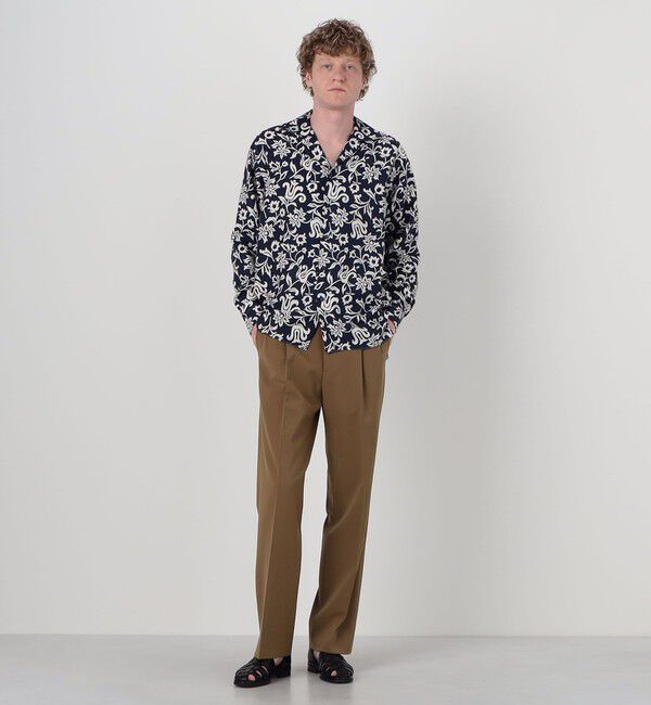 TOMORROWLAND BUYING WEAR「ERRICO FORMICOLA セルロースプリント オープンカラー ロングスリーブシャツ」|シャツ・ブラウス|