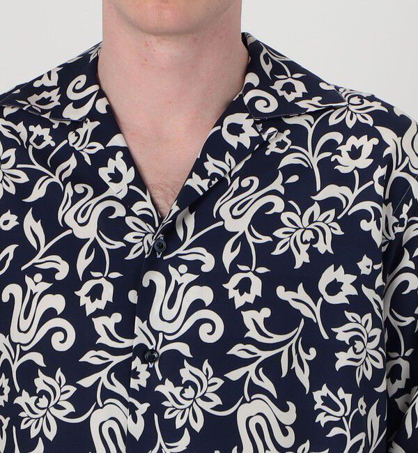 TOMORROWLAND BUYING WEAR「ERRICO FORMICOLA セルロースプリント オープンカラー ロングスリーブシャツ」|シャツ・ブラウス|