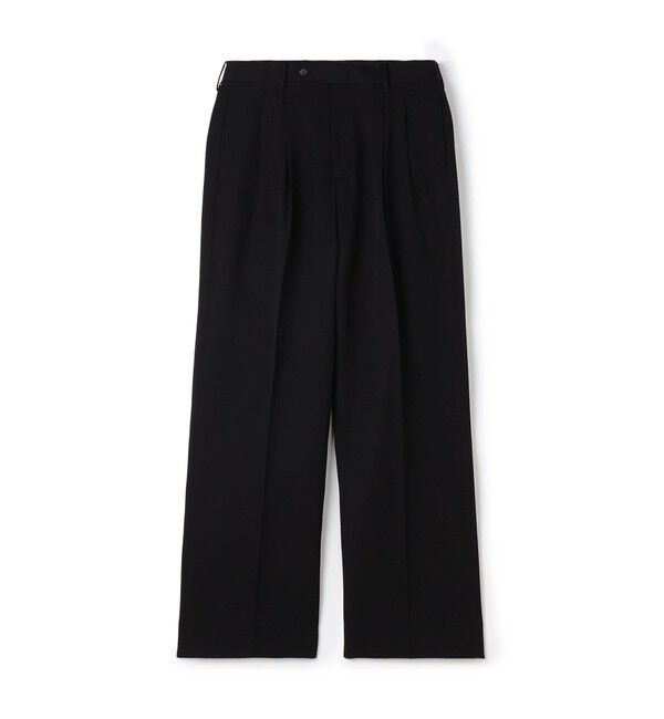 TOMORROWLAND MENS「ハルトウールツイル 2プリーツワイドパンツ」|スラックス|19 ブラック