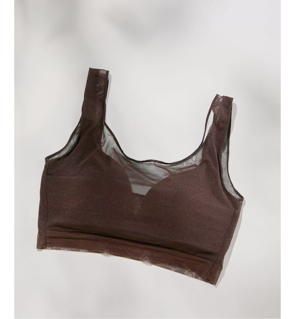 Plage「《追加》NICENICE MOMENT / ナイスナイスモーメント MESH BRA タンク」|インナー|ブラウン
