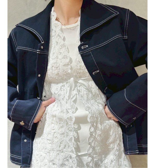 IENA LA BOUCLE「HERITER/エリテ batten parts ジレ」|シャツ・ブラウス|ホワイト