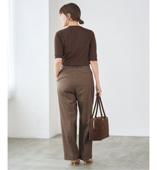 IENA「ガンクラブチェックパンツ」|スラックス|