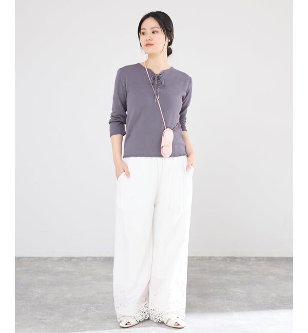 IENA「レースアップ プルオーバー」|ニット・セーター|