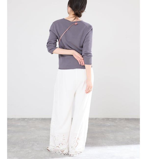 IENA「レースアップ プルオーバー」|ニット・セーター|