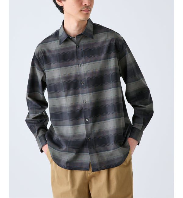 EDIFICE「ウール チェック レギュラー シャツ」|シャツ・ブラウス|ブラック A