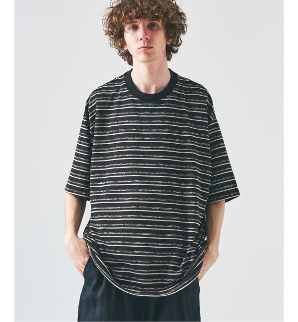 417 EDIFICE「メランジ ボーダーTシャツ」|Tシャツ・カットソー|ブラック