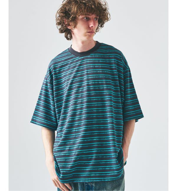 417 EDIFICE「メランジ ボーダーTシャツ」|Tシャツ・カットソー|ブルー