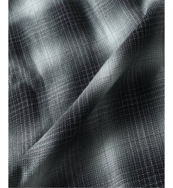 J.S.Homestead「J.S.Homestead / インディゴ チェック ミリタリー シャツ」|シャツ・ブラウス|