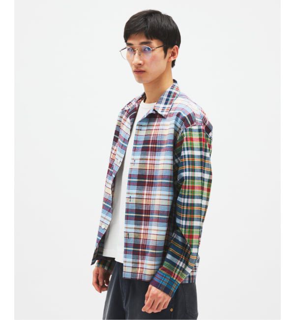 JOURNAL STANDARD「《予約》Niche. / ニッチ 別注 マドラスチェック オープンカラー シャツ」|シャツ・ブラウス|