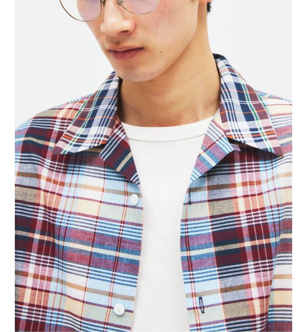 JOURNAL STANDARD「《予約》Niche. / ニッチ 別注 マドラスチェック オープンカラー シャツ」|シャツ・ブラウス|