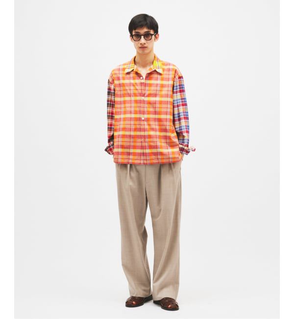 JOURNAL STANDARD「《予約》Niche. / ニッチ 別注 マドラスチェック オープンカラー シャツ」|シャツ・ブラウス|