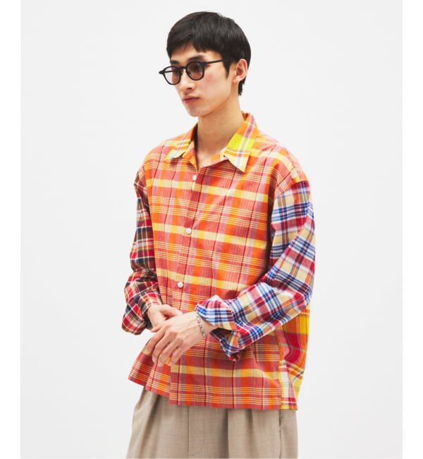 JOURNAL STANDARD「《予約》Niche. / ニッチ 別注 マドラスチェック オープンカラー シャツ」|シャツ・ブラウス|