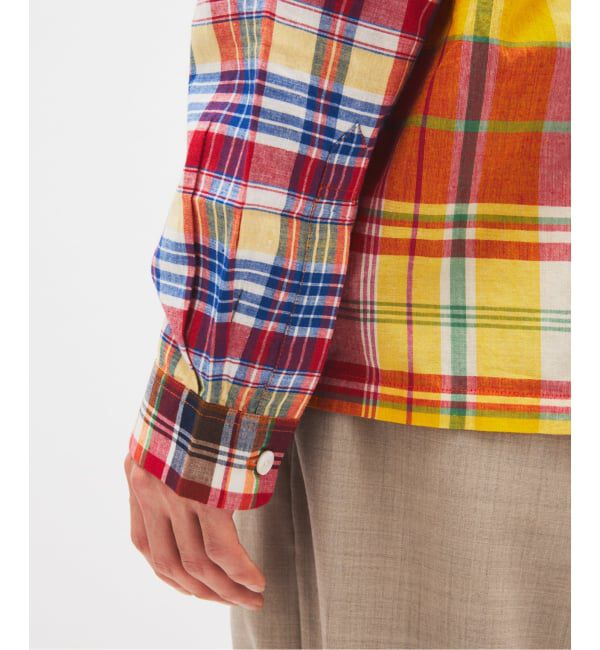 JOURNAL STANDARD「《予約》Niche. / ニッチ 別注 マドラスチェック オープンカラー シャツ」|シャツ・ブラウス|