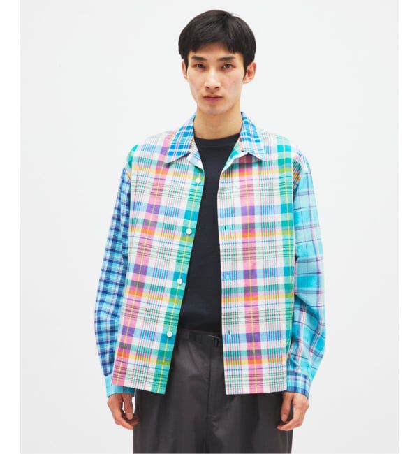JOURNAL STANDARD「《予約》Niche. / ニッチ 別注 マドラスチェック オープンカラー シャツ」|シャツ・ブラウス|