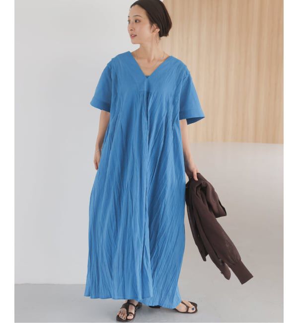 JOURNAL STANDARD relume「《追加予約 / 新色》コットンボイルクリンクルタックカフタンワンピース」|ワンピース|