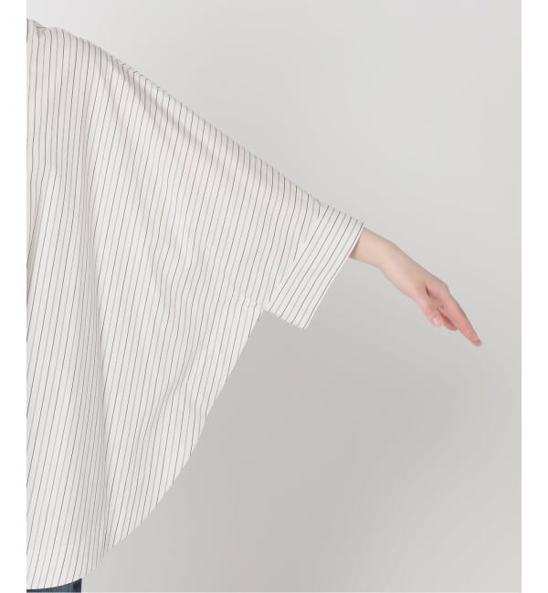 journal standard L'essage「《予約》ポプリンストライプ/無地ラウンドシャツ」|シャツ・ブラウス|