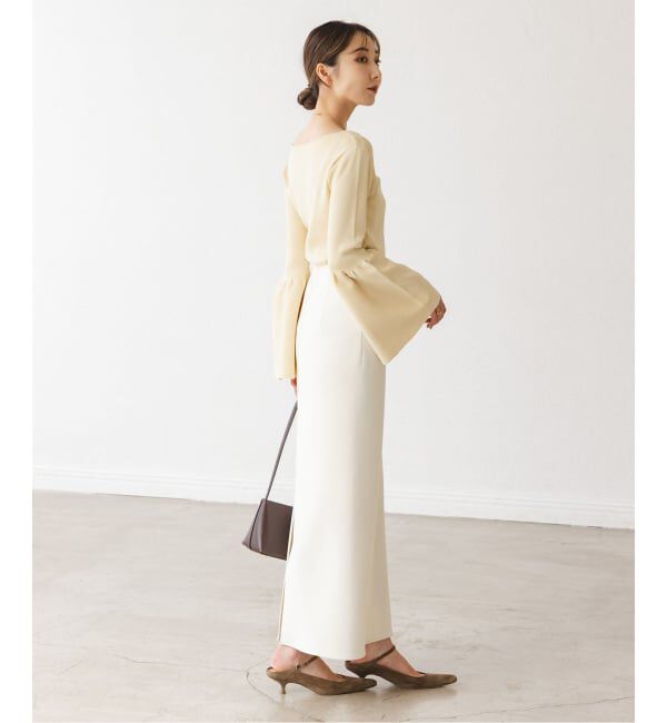 NOBLE「《追加》【洗える】コンフォートジャージーライクタイトスカート8」|スカート|