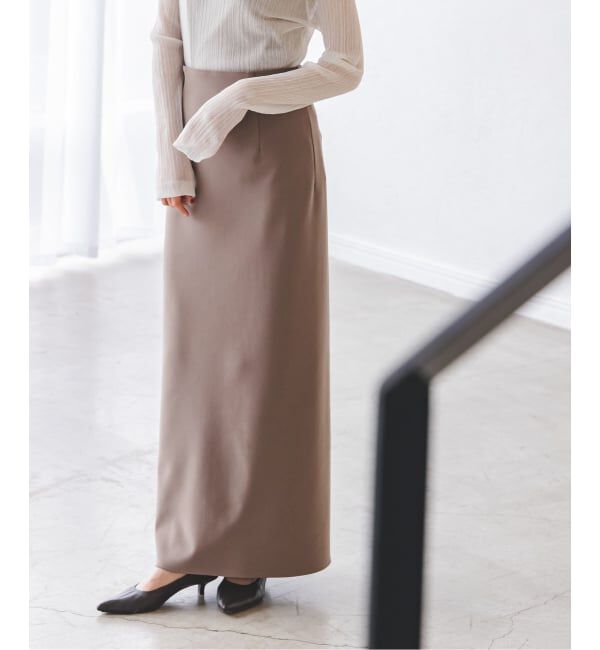 NOBLE「《追加》【洗える】コンフォートジャージーライクタイトスカート8」|スカート|
