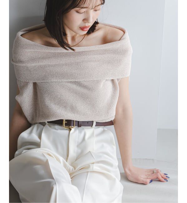 NOBLE「《予約》ニュアンスオフショルプルオーバー」|ニット・セーター|