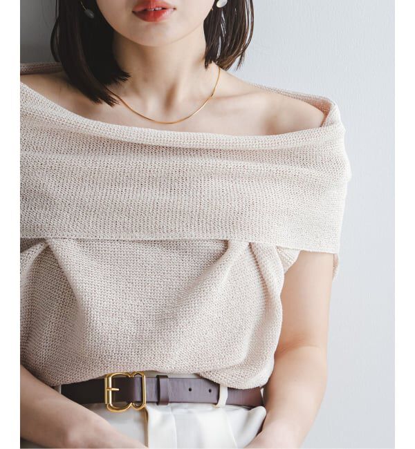 NOBLE「《予約》ニュアンスオフショルプルオーバー」|ニット・セーター|