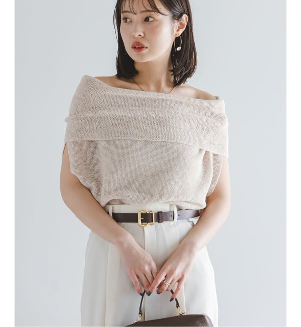 NOBLE「《予約》ニュアンスオフショルプルオーバー」|ニット・セーター|