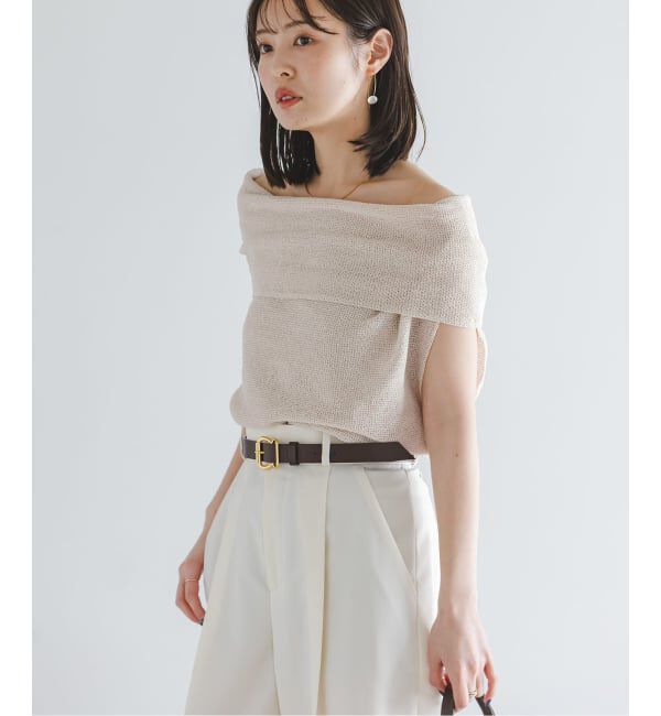 NOBLE「《予約》ニュアンスオフショルプルオーバー」|ニット・セーター|