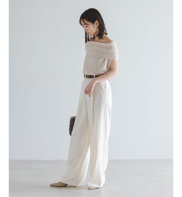 NOBLE「《予約》ニュアンスオフショルプルオーバー」|ニット・セーター|