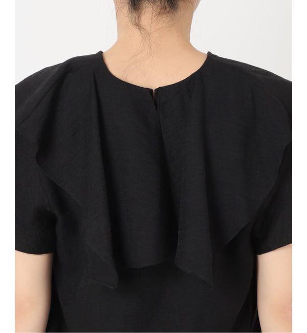 NOBLE「《WEB限定追加予約》ファジーリネンスクエアケープブラウス」|シャツ・ブラウス|