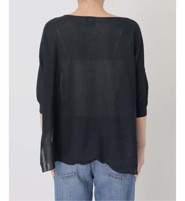 Spick and Span「《接触冷感 / 予約》ICE FINE 5分袖ボートネックニット」|ニット・セーター|