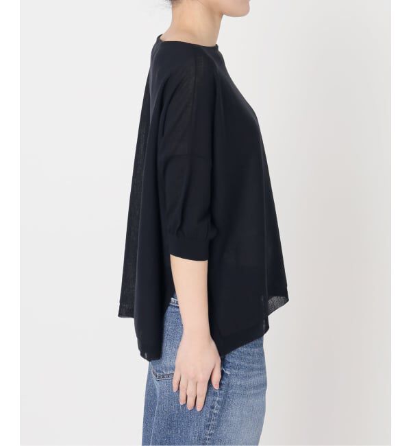 Spick and Span「《接触冷感 / 予約》ICE FINE 5分袖ボートネックニット」|ニット・セーター|