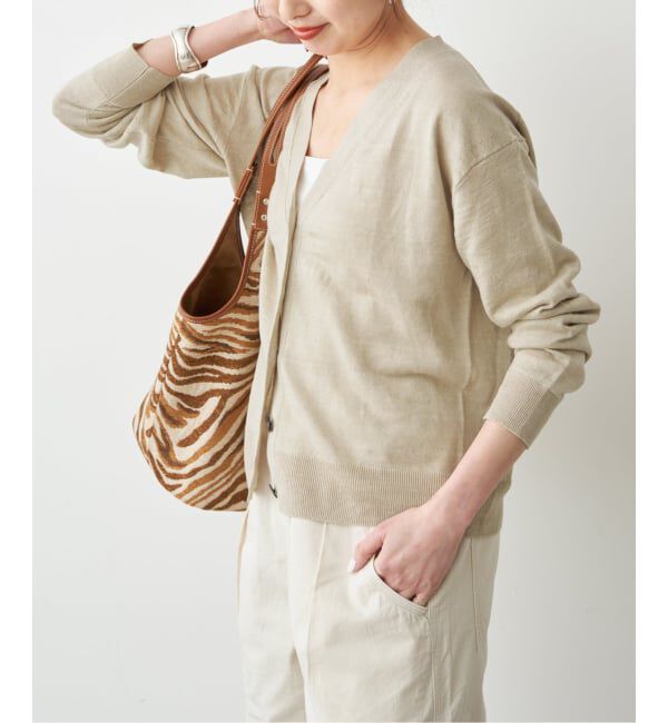 Spick and Span「《手洗い可 / 予約》リネン天竺カーディガン」|カーディガン|