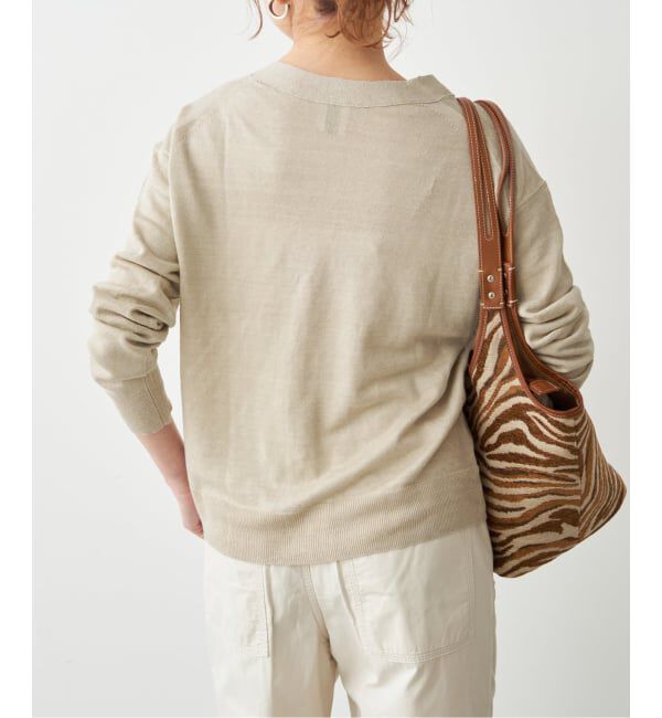 Spick and Span「《手洗い可 / 予約》リネン天竺カーディガン」|カーディガン|