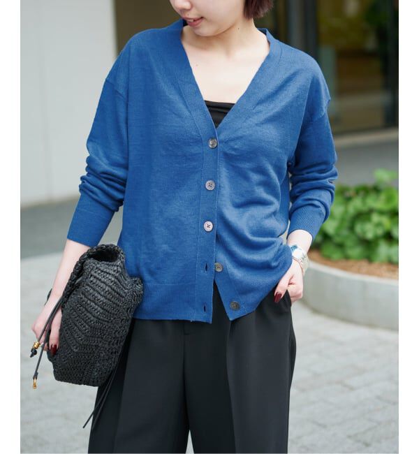 Spick and Span「《手洗い可 / 予約》リネン天竺カーディガン」|カーディガン|