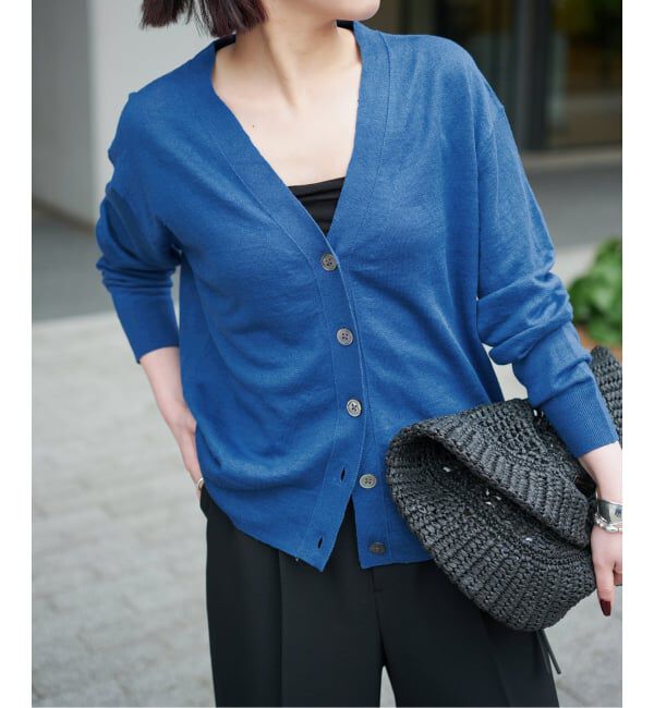 Spick and Span「《手洗い可 / 予約》リネン天竺カーディガン」|カーディガン|