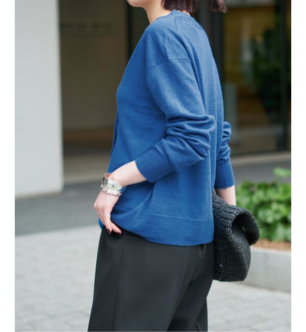 Spick and Span「《手洗い可 / 予約》リネン天竺カーディガン」|カーディガン|