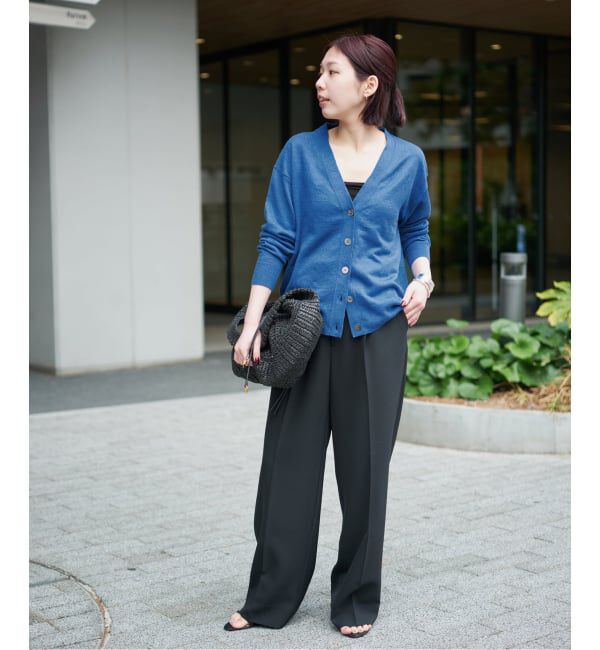 Spick and Span「《手洗い可 / 予約》リネン天竺カーディガン」|カーディガン|