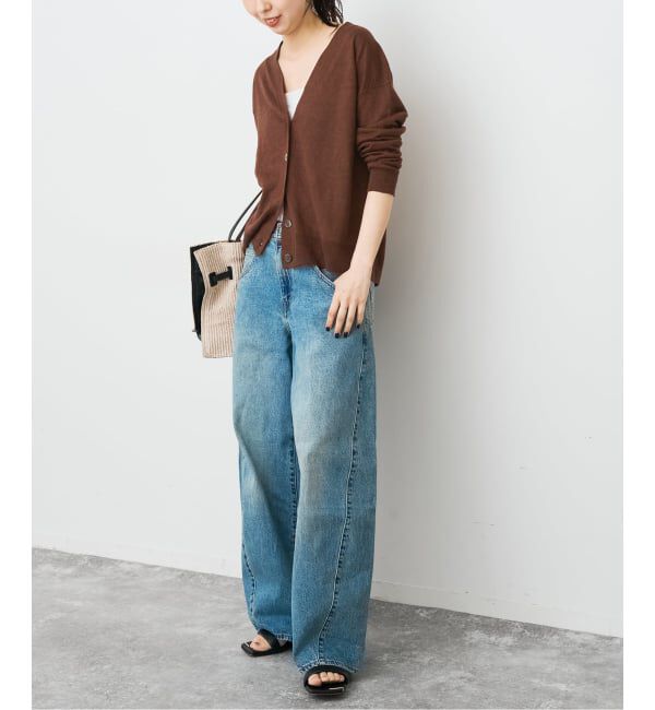 Spick and Span「《手洗い可 / 予約》リネン天竺カーディガン」|カーディガン|