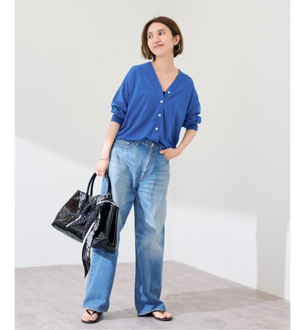 FRAMeWORK「≪予約≫シルク混綿麻シアーVネックカーディガン」|カーディガン|