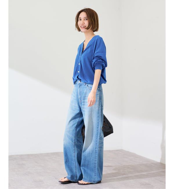 FRAMeWORK「≪予約≫シルク混綿麻シアーVネックカーディガン」|カーディガン|