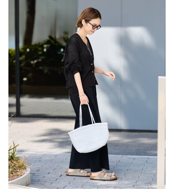 FRAMeWORK「≪予約≫シルク混綿麻シアーVネックカーディガン」|カーディガン|