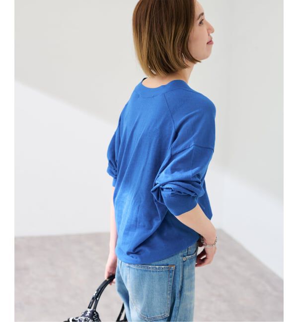 FRAMeWORK「≪予約≫シルク混綿麻シアーVネックカーディガン」|カーディガン|