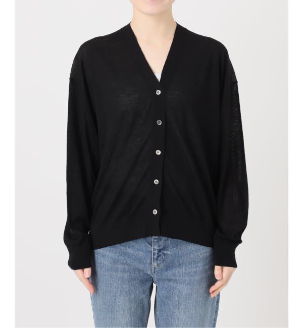 FRAMeWORK「≪予約≫シルク混綿麻シアーVネックカーディガン」|カーディガン|