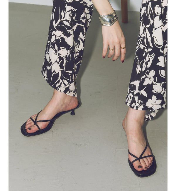 GRISE「《予約》GRISE4.5cmレザーナロートングミュールサンダル」|サンダル|