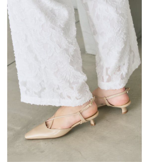  「《予約》3.5cmクロスコードスリングバック」|パンプス|